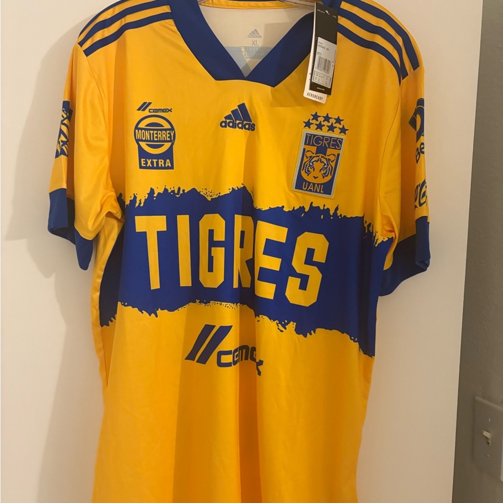 Adidas Yellow and Blue Tigres UANL Jersey
